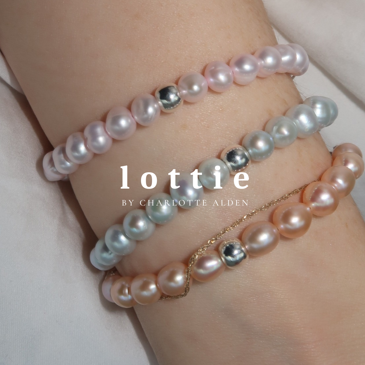 ballerina pink pearl bracelet