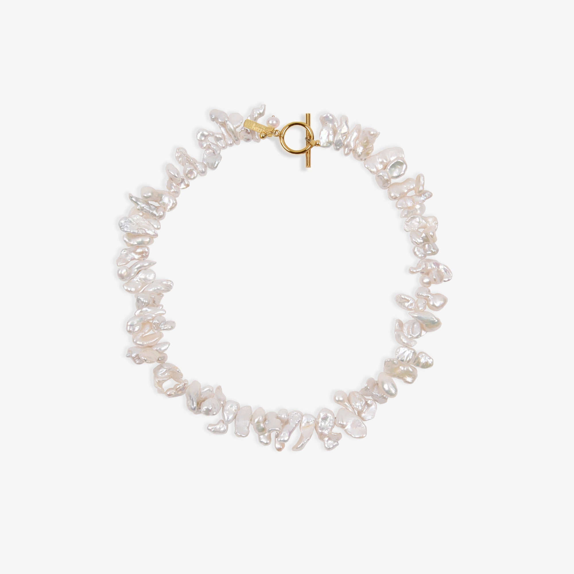 white keshi pearl necklace