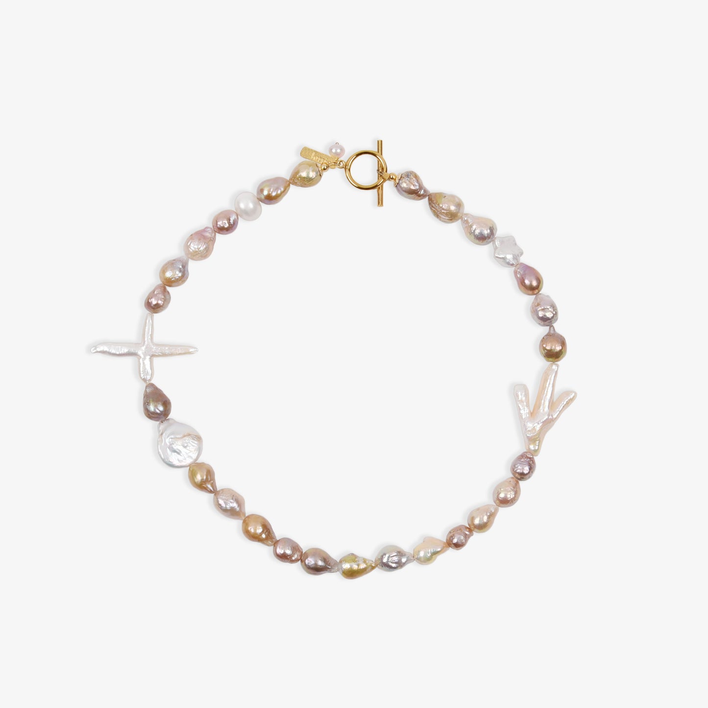 dolce pearl necklace, multicolor pearl, irregular shaped pearls, occasion wear,