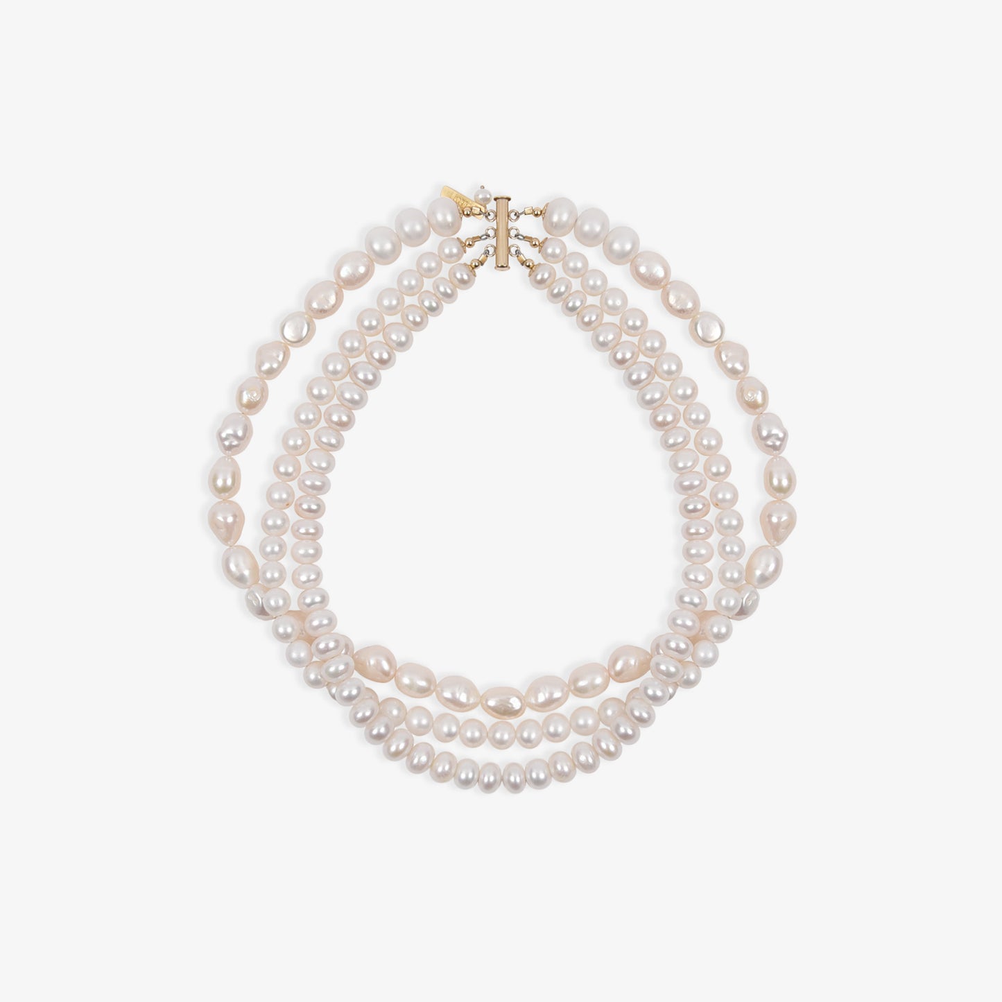 three strand pearl necklace, Jackie O necklace, classic style, occasion necklace, statement necklace, white pearl necklace