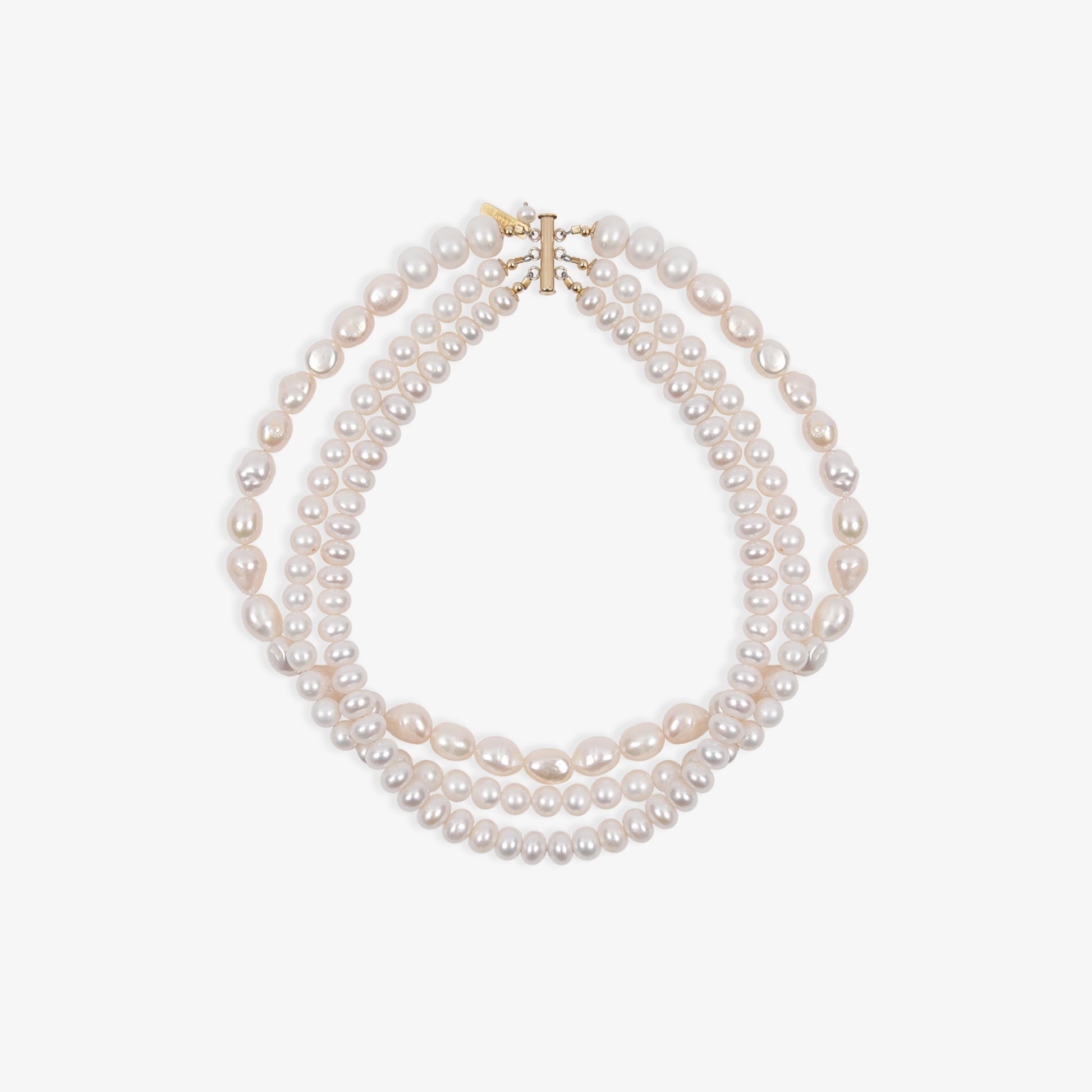 three strand pearl necklace, Jackie O necklace, classic style, occasion necklace, statement necklace, white pearl necklace