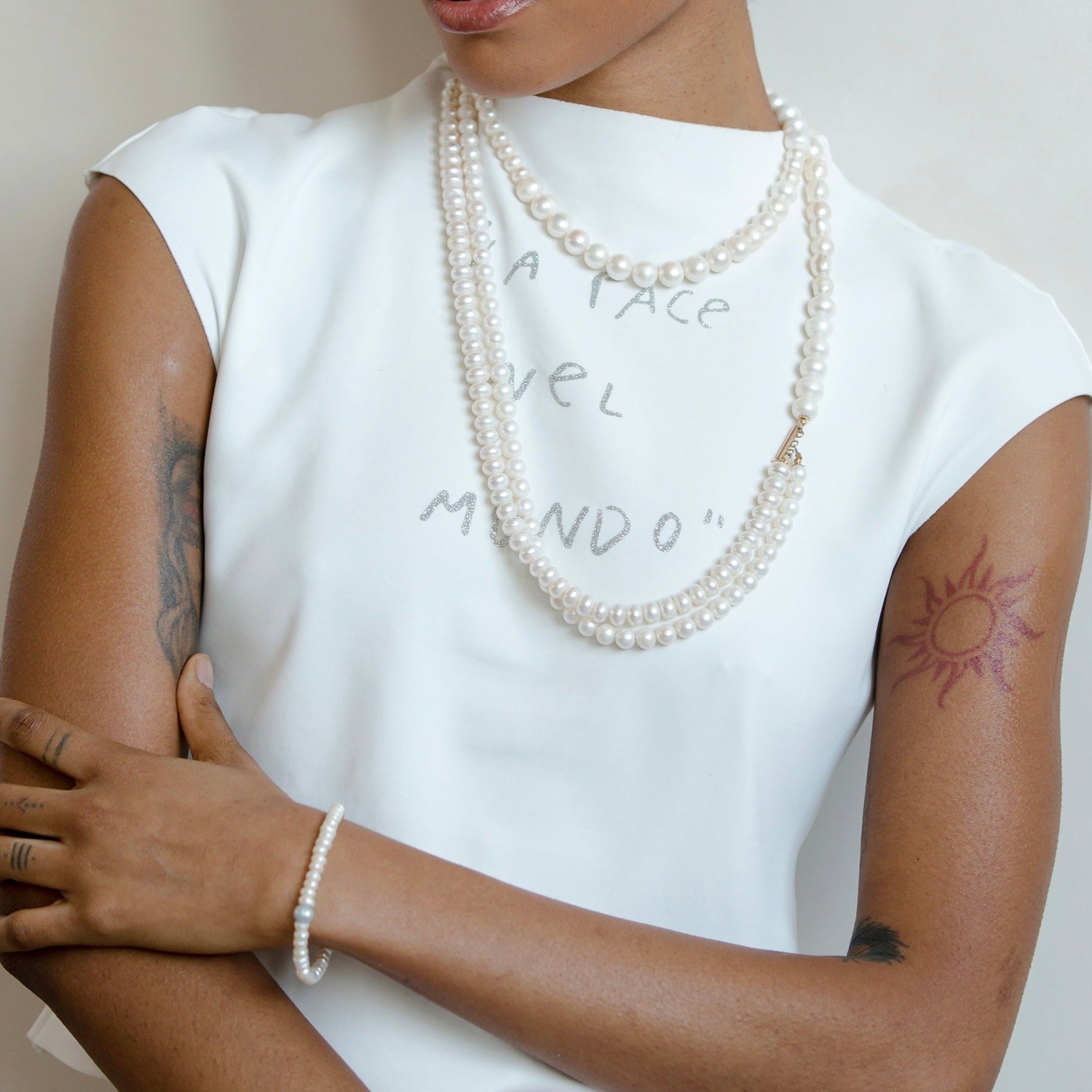 carolyn pearl necklace, lottie white pearl necklace, quiet luxury