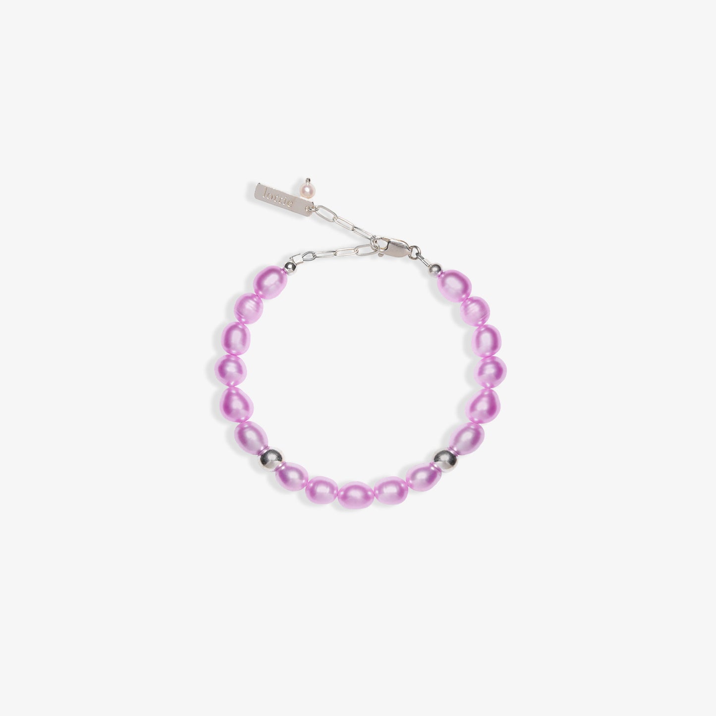 plum pearl bracelet