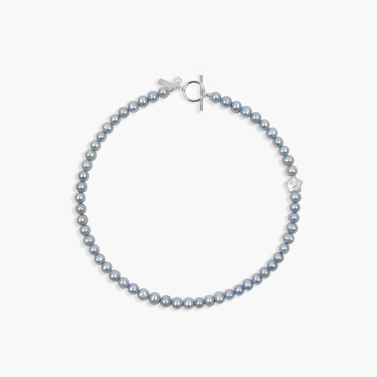 blue pearl necklace, star shaped pearl, quiet luxury,