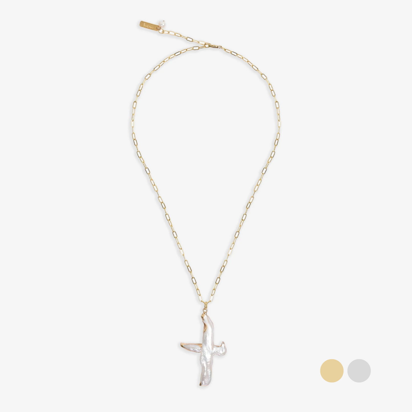 pearl cross necklace