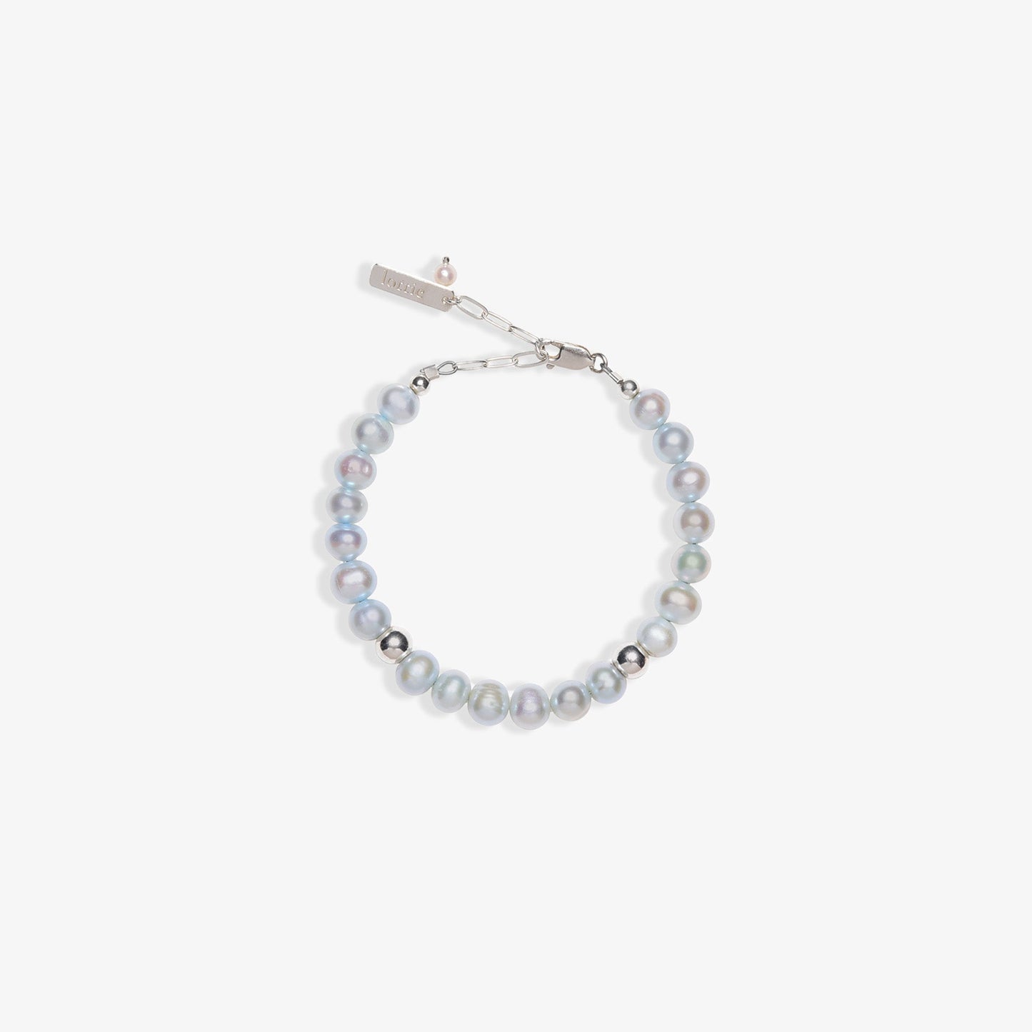 baby blue pearl bracelet